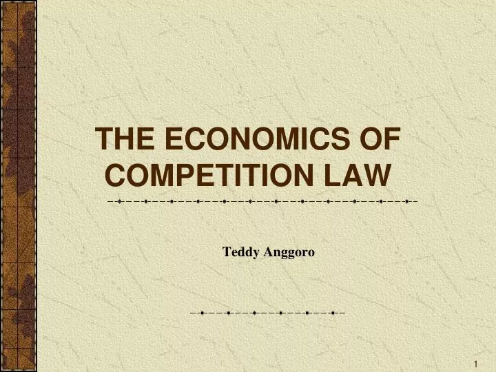 the economics of competition law