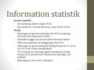 information statistik