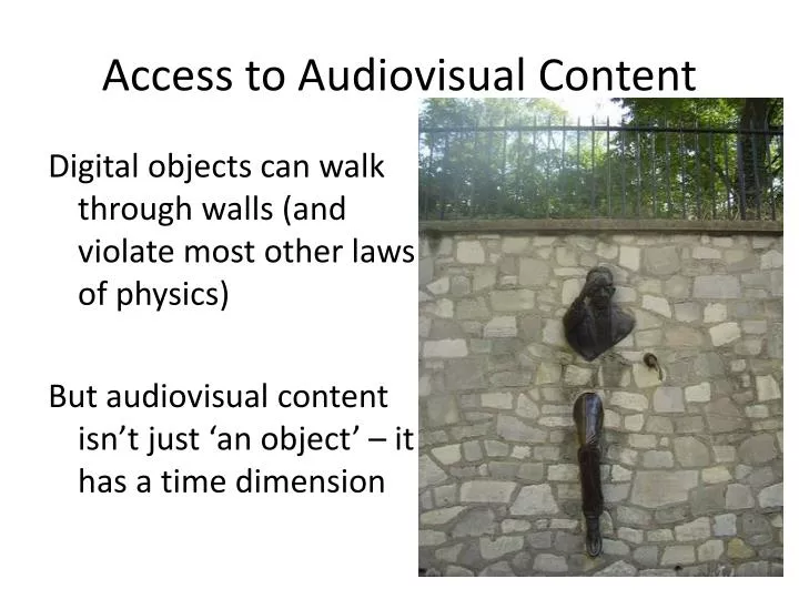 access to audiovisual content