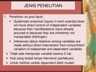 jenis penelitian