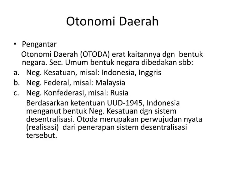 otonomi daerah