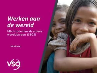 werken aan de w ereld