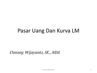 pasar uang dan kurva lm
