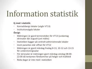 information statistik