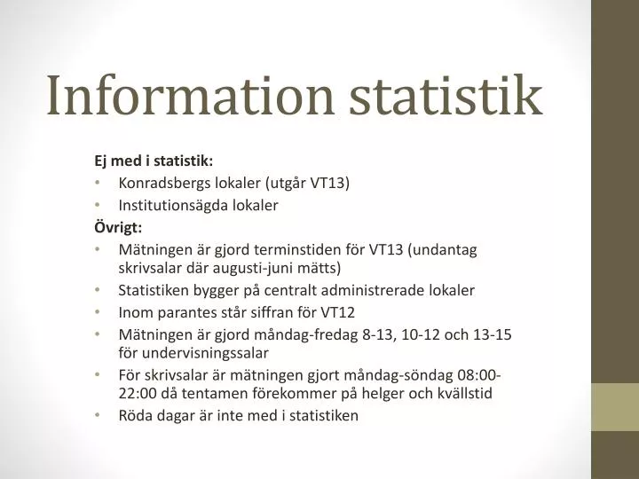 information statistik