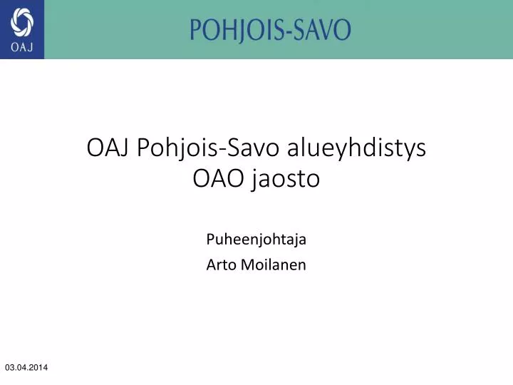 oaj pohjois savo alueyhdistys oao jaosto