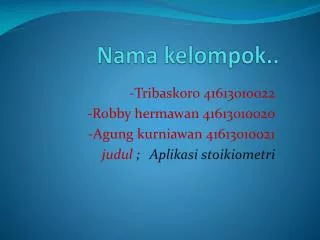 nama kelompok
