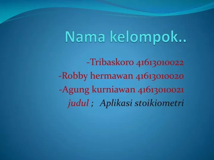 nama kelompok