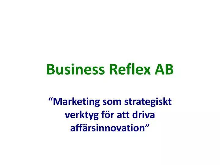 business reflex ab