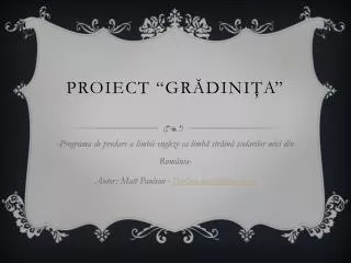 proiect gr dini a