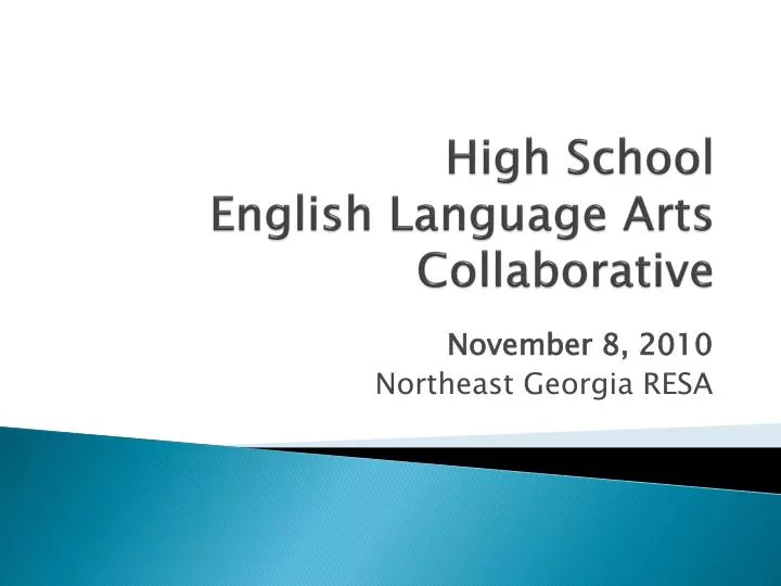 high school english language arts collaborative