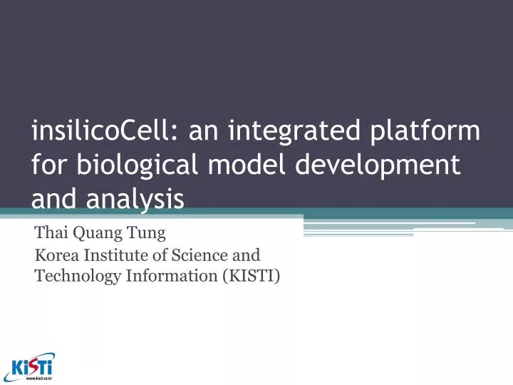 insilicocell an integrated platform for biological model development and analysis