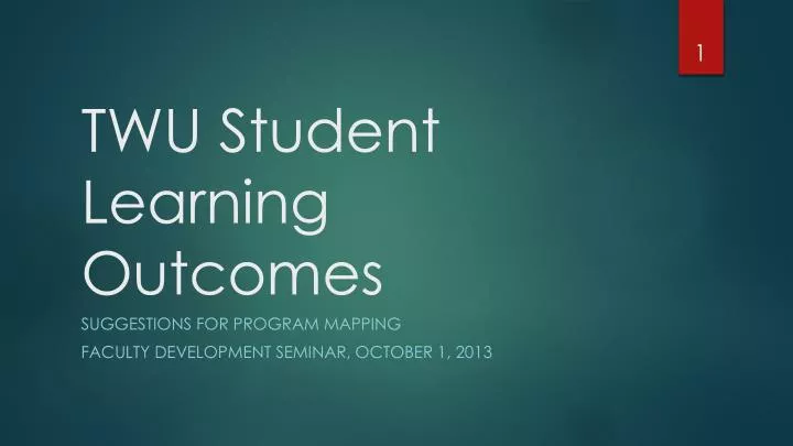 twu student learning outcomes