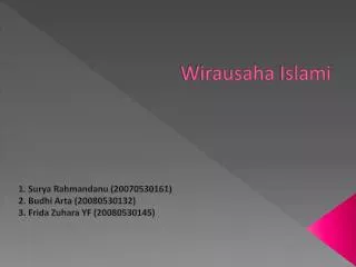wirausaha islami