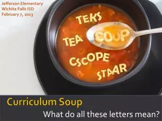 Curriculum Soup