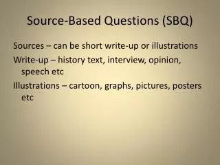 Source-Based Questions (SBQ)