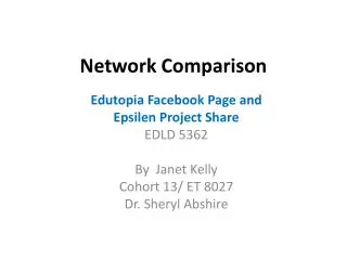 Network Comparison