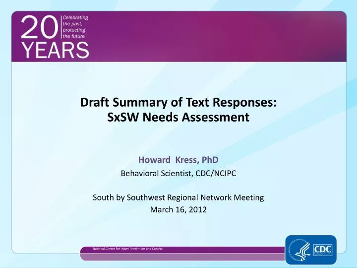 draft summary of text responses sxsw needs assessment