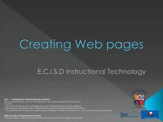 Creating Web pages
