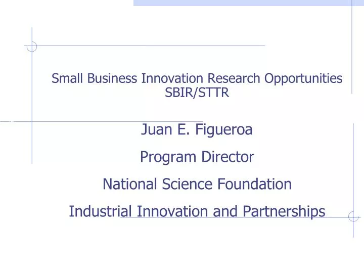 small business innovation research opportunities sbir sttr