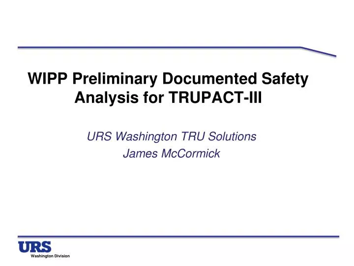 wipp preliminary documented safety analysis for trupact iii