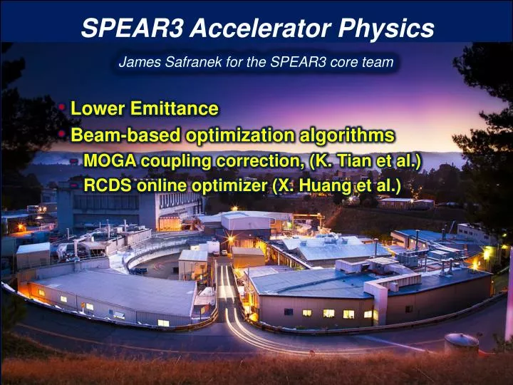 spear3 accelerator physics