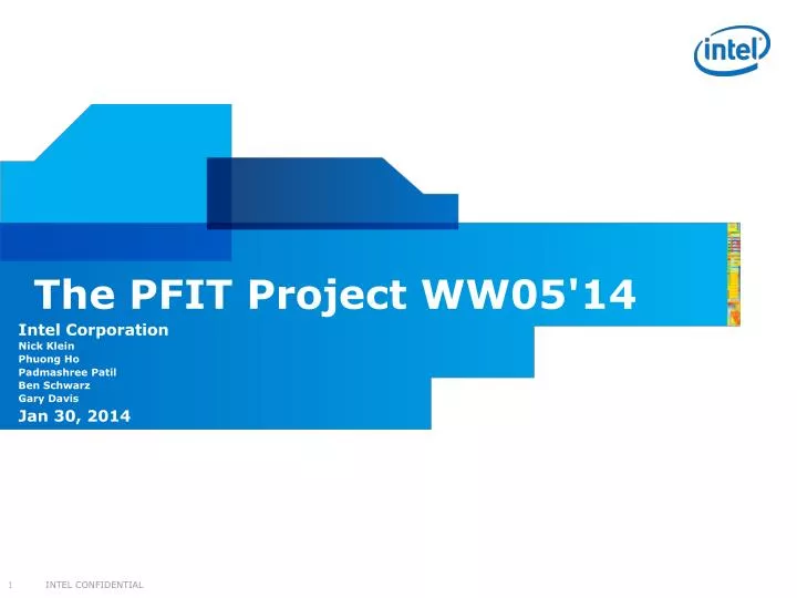 the pfit project ww05 14