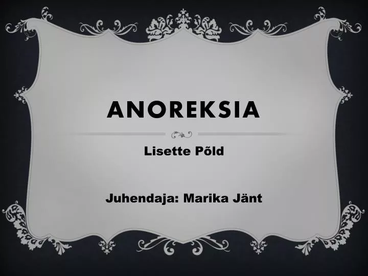 anoreksia