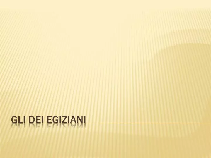 gli dei egiziani