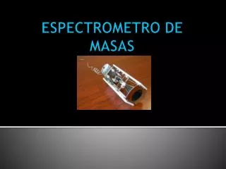 espectrometro de masas