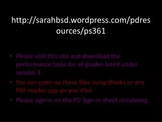 sarahbsd.wordpress / pdresources /ps361