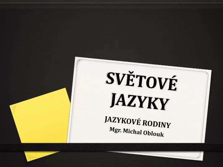 sv tov jazyky