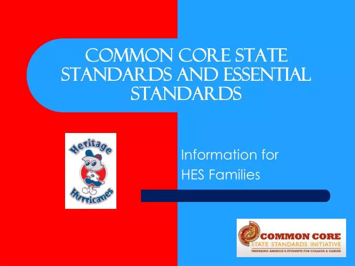 common core state standards and essential standards