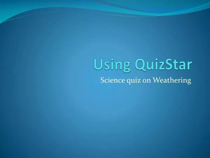 using quizstar