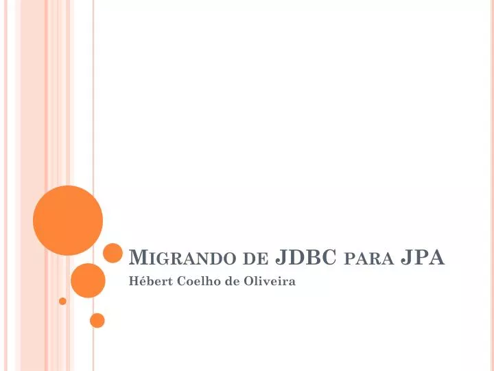 migrando de jdbc para jpa