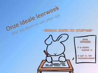 onze ideale leerweek