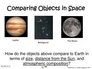 Comparing Objects in Space