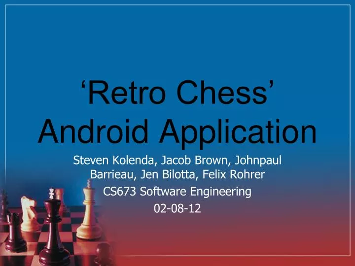retro chess android application