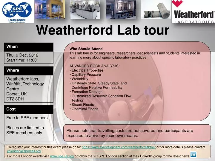 weatherford lab tour