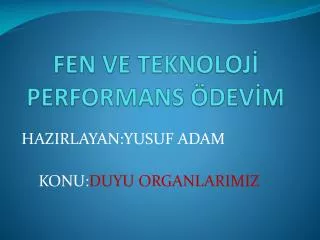 fen ve teknoloj performans dev m