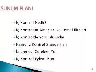 sunum plani