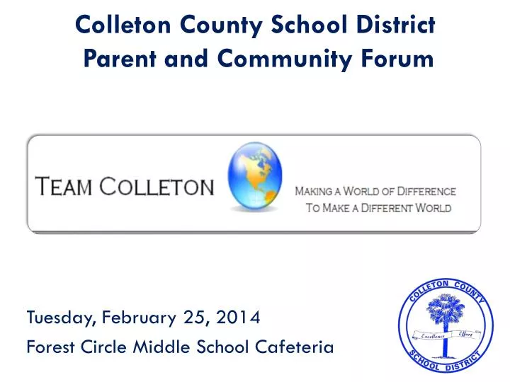 colleton county school district parent and community forum
