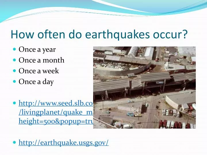 how often do earthquakes occur