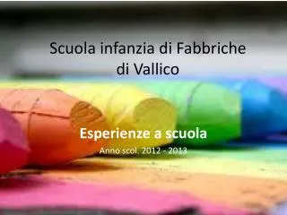 Scuola infanzia di Fabbriche di Vallico