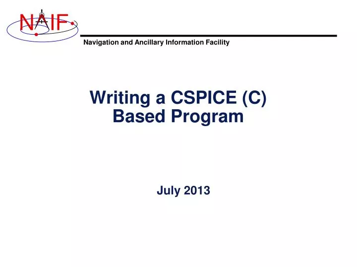 writing a cspice c based program