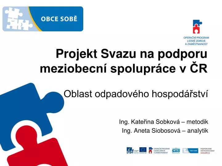 projekt svazu na podporu meziobecn spolupr ce v r