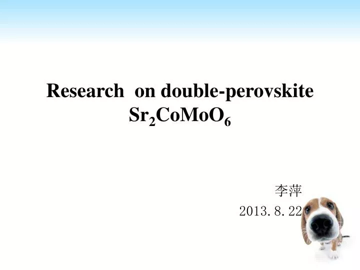 research on double perovskite sr 2 comoo 6
