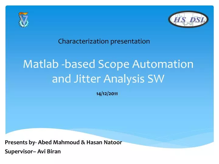 matlab based scope automation and jitter analysis sw