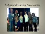Professional Learning Communities - slide 1