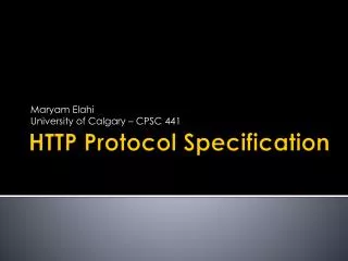 HTTP Protocol Specification